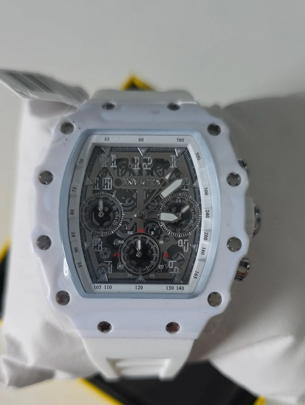 490.  Invicta Racing 39.5mm Silver Dial Unisex Quartz Watch